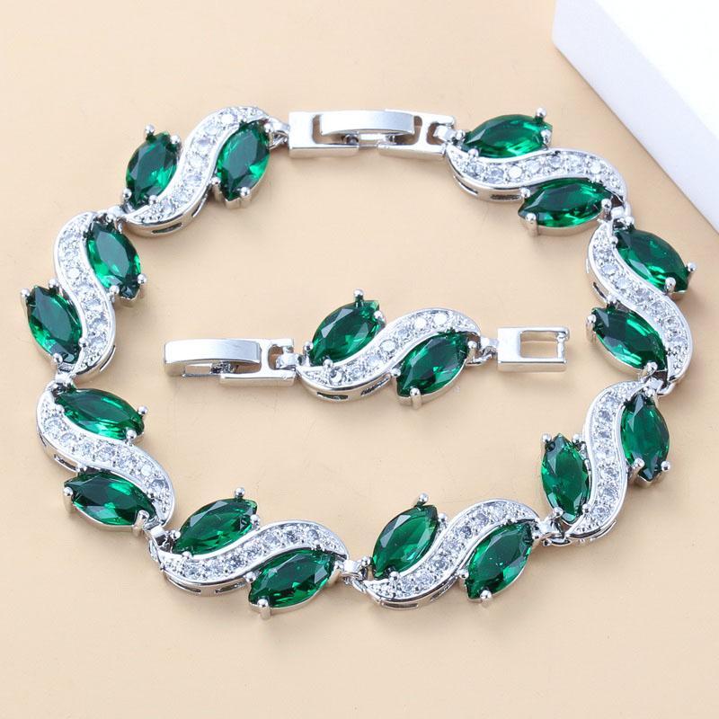 

Mark Classic Link Bracelet Bangle Health Fashion Blue Stone Jewelry For Women Wedding-Prom Gift