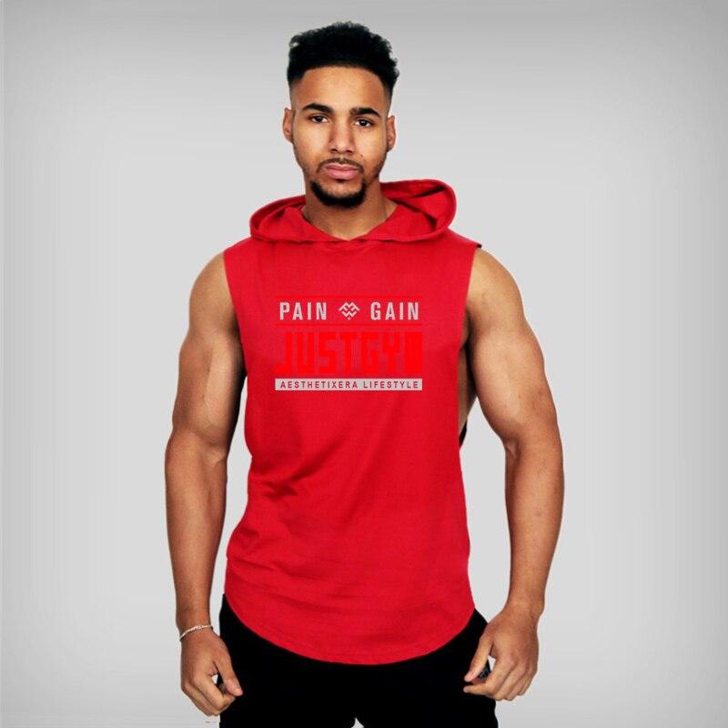 

Do The Work Muscleguys Тренажерный зал Спортивная хлопковая футболка с буквенным принтом Бодибилдинг Фитнес-тренировки Летняя повседневная крутая майка с капюшоном XXL красный