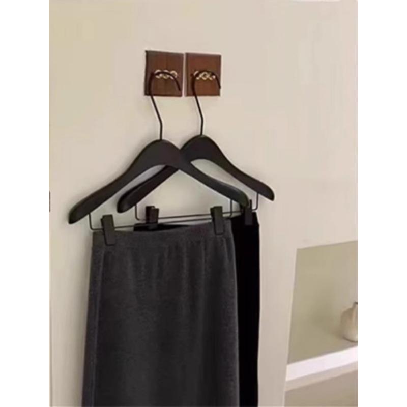 Gray Wool Elastic Waist Knitted Skirt for Women In Autumn and Winter Latest Style Temperament Small Hip-packing A-line Skirt