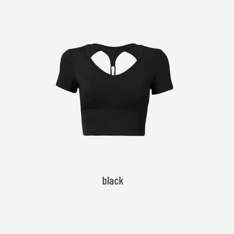 Spring/Summer 2026 Women s Yoga and Fitness Back Cut-out T-shirt for Running, Pilates Small