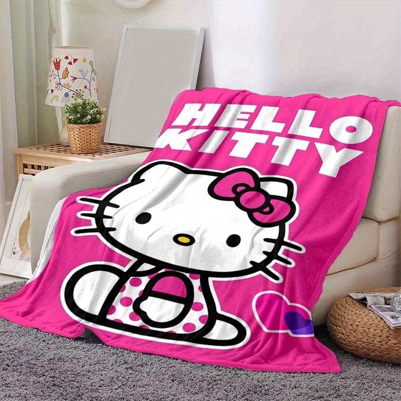 1pc. Hello Kitty Cute Cartoon Pink Blanket - Perfect for Home, Office, Outdoor Use, Gift Idea, Suitable for All Seasonsz041723