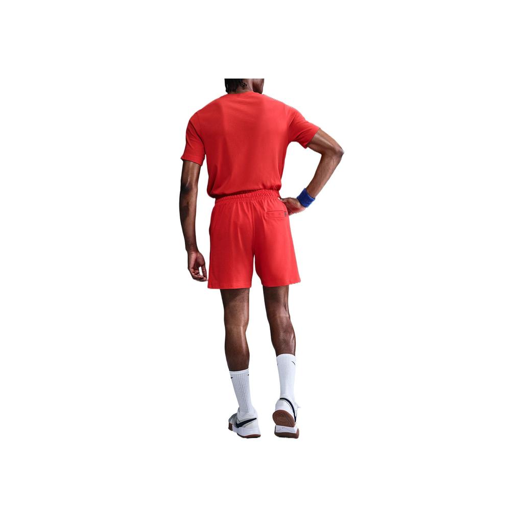 Nike Court Dri-Fit Soft Comfortable Simple Logo Versatile Short Sleeve T-Shirt Men Tops Light-Red Dark-Red HJ3470-696