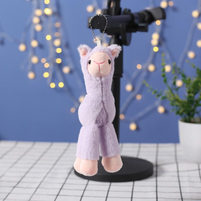 Keychain Plush Toys Cute Little Dolls Dolls Bag Accessories Girl Heart Schoolbag Big Pendant Simulated Alpaca