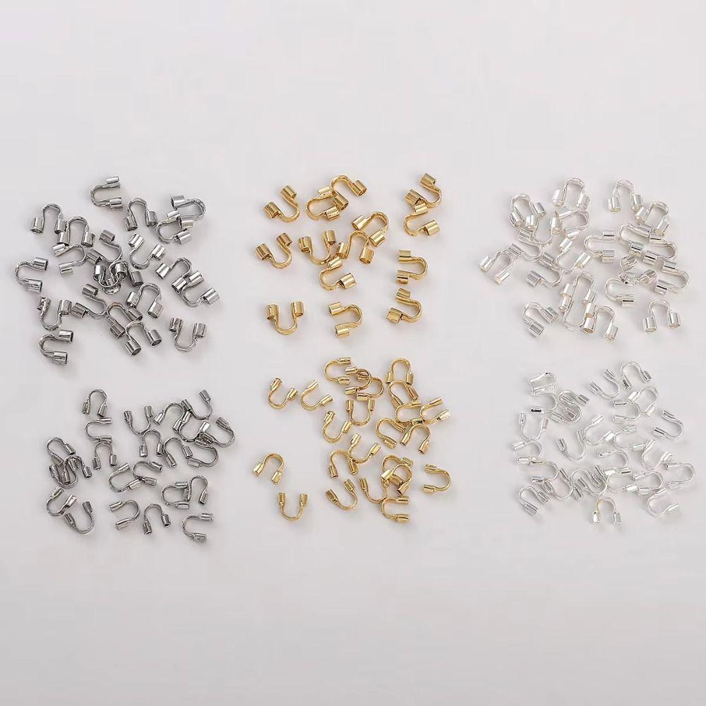 100Pcs U Shape Wire Guards for Jewelry Making Copper Connector for Jewelry DIY Accessories
