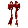 Christmas Decoration Burgundy Flocking Wreath Bow Elk Pendant Christmas Tree Decoration Pendant Christmas Decoration