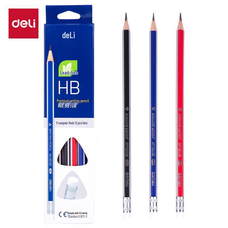 Deli 58108-HB Advanced Wooden Pencils, 12-Pack