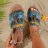 Bohemian Flat Sandals for Women - 2025 Summer New Fringe Design - Size 43 Beach Sandals