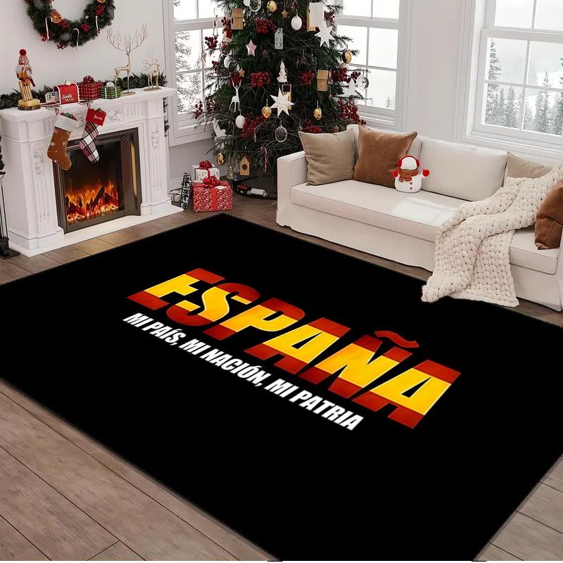 1PC rug Spain Coat Of Arms Carpet, Chair Rug,Area Rug for Office Bedroom living rooms bedroom, Doormat decor Christmas fan gifts