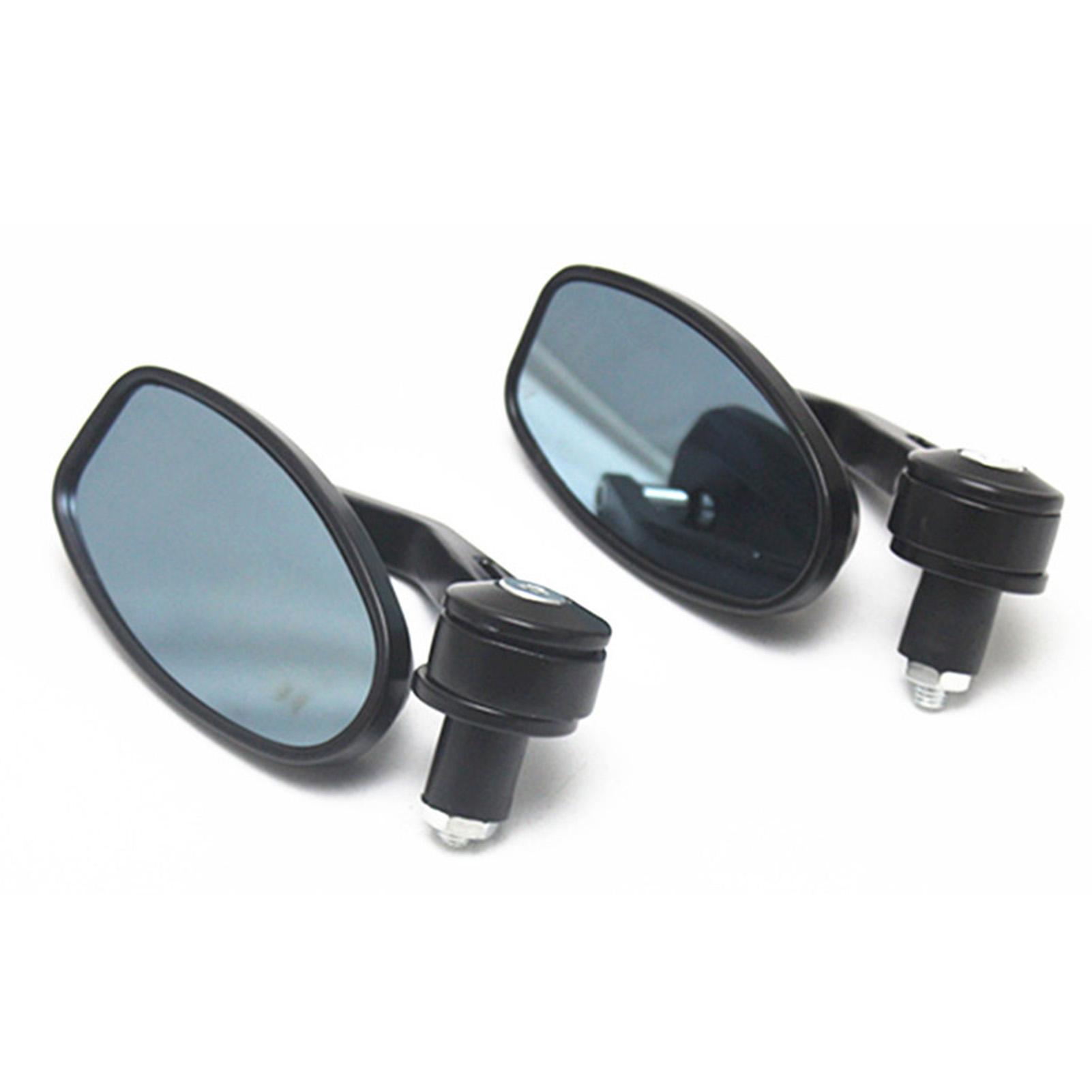 2 Pièces Rétroviseurs de Guidon Rétroviseur Ovale à Rotation Multi-Angle Pour Moto Véhicules Électriques gray
