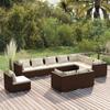 Day and Night - Day and Night Garden Furniture Set 10 Pieces and Brown Synthetic Rattan Cushions