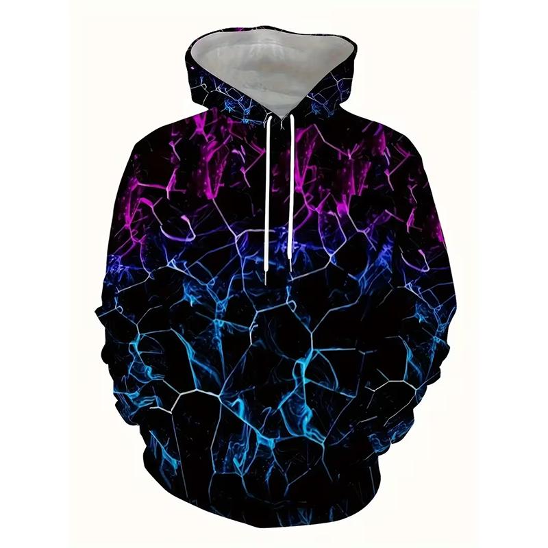 Cool Vintage Dragon Pattern Print Hoodie Men's Clothing Hip Hop Personality Streetwear Cow Stripe Funny Pullover Coat Novel