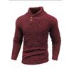 Men's Lapel Business Knitted Sweater Fashion Elastic Pullover Bottom Sweater