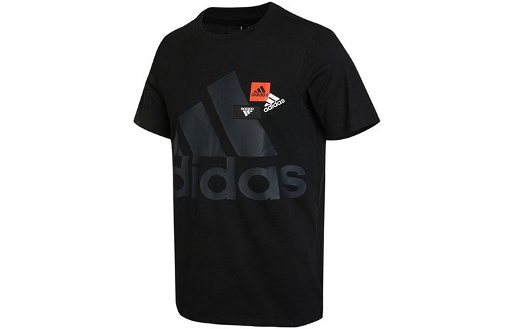 

Adidas T Shirts Men s Black Crew Neck Moderate Straight Fit HN9043 S