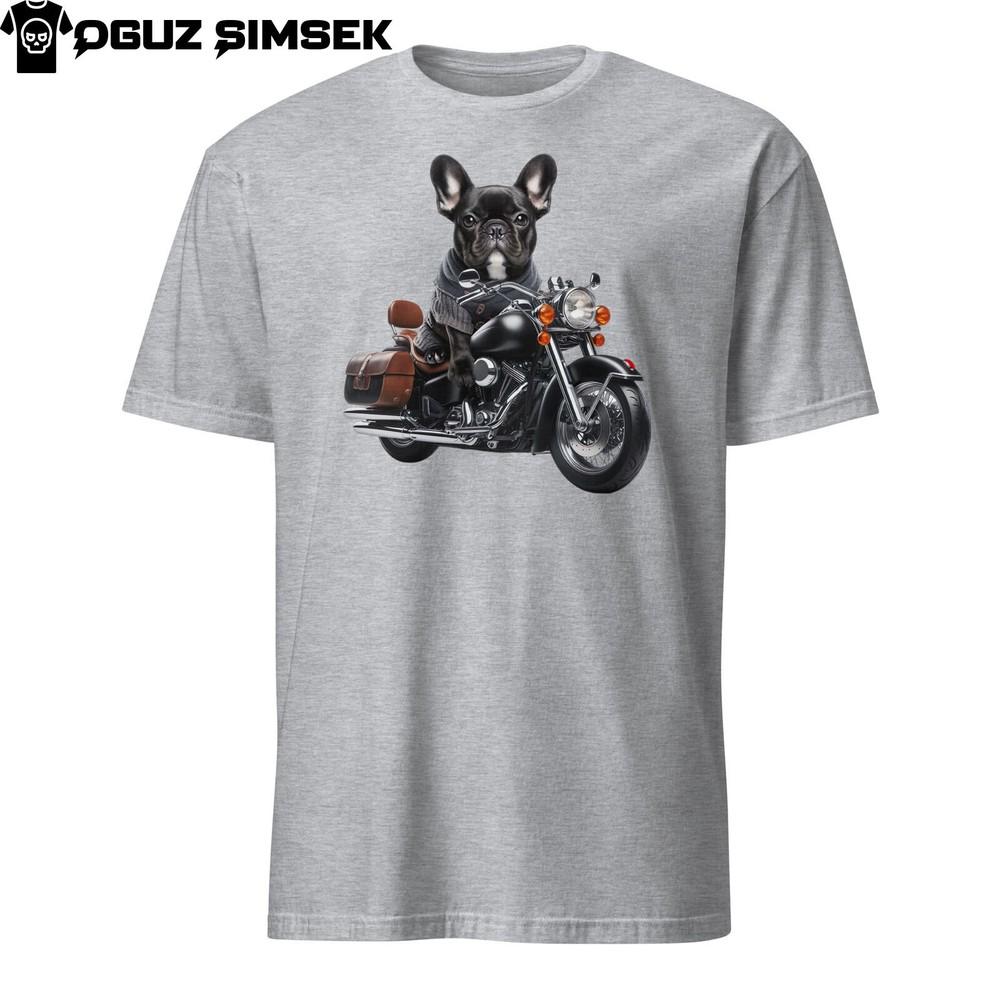 

Мотоциклетная футболка с французским бульдогом | Футболка с коротким рукавом | Забавный подарок для любителя собак! 4XL