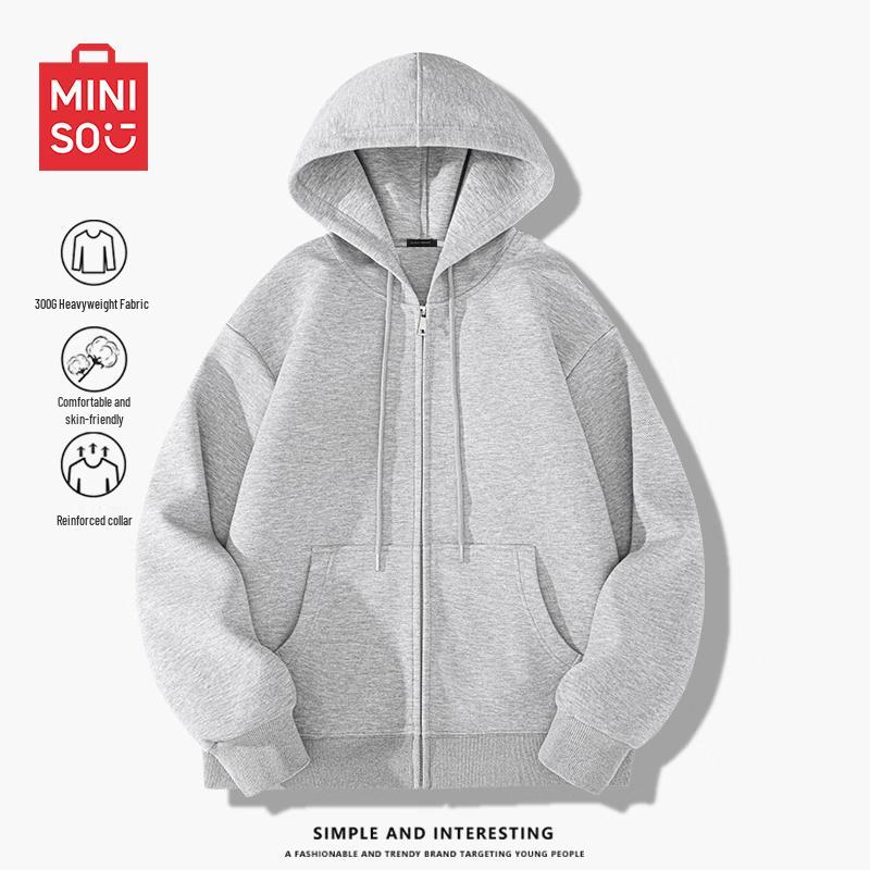 MINISO Men's Oversize Zip-Up Hoodie Jacket