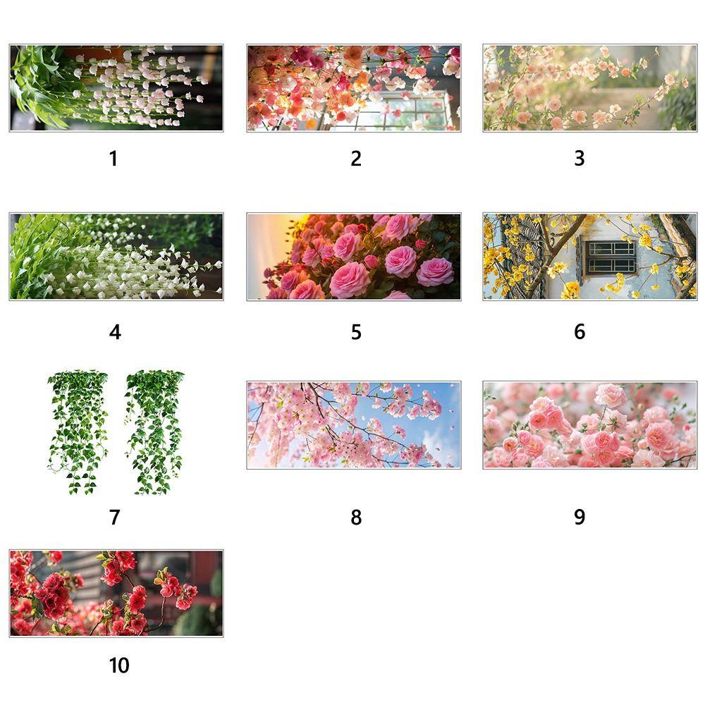 Kreativer Mehrfarbiger Fenster-Statischer Aufkleber Rose Lilie Grüne Blätter Glasaufkleber Lebhafte Blume PVC Elektrostatische Folie Zuhause