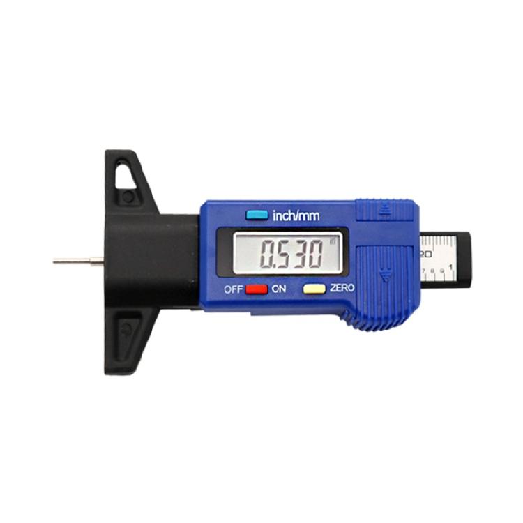 LCD Digital Tire Tread Depth Gauge Tool with Inch & MM Conversion for Motorbike