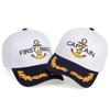 Unisex CZAPKI BASEBALLOWE z haftem KAPITAN/PIERWSZY OFICER Wiosna i Jesień Outdoor Regulowane Codzienne Czapki Czapka Chroniąca Przed Słońcem