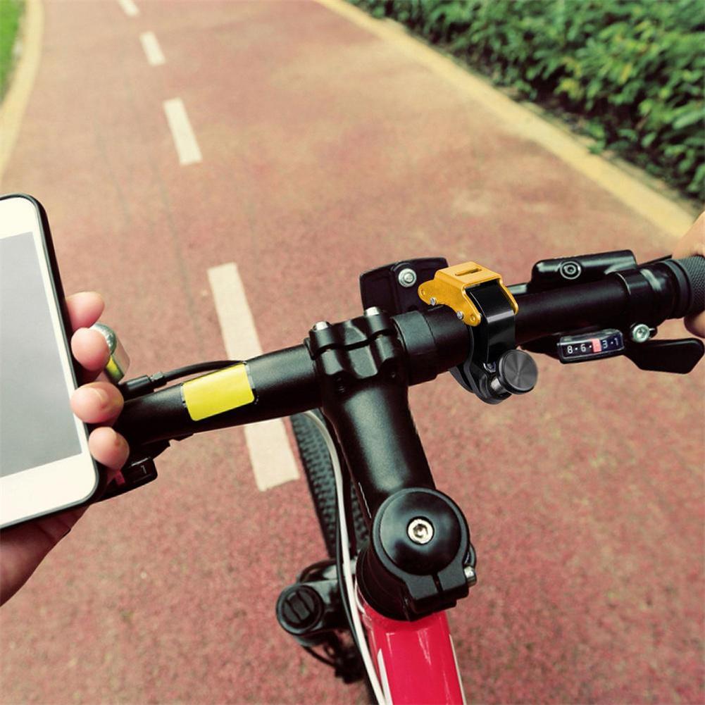 Bike Horn Electric Bicycle Bell Aluminum Alloy 100db Cycling Handlebar Ring Alarm Bells Bicycle Accessories Portable Sound Alarm For Kid's Bike Road B
