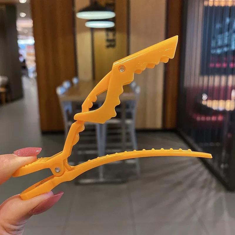 6Pcs Colorful Alligator Hair Clips Clamps Hairdressing Professional Salon Hair Grip Crocodile Hairpins Hair Barber Accessories