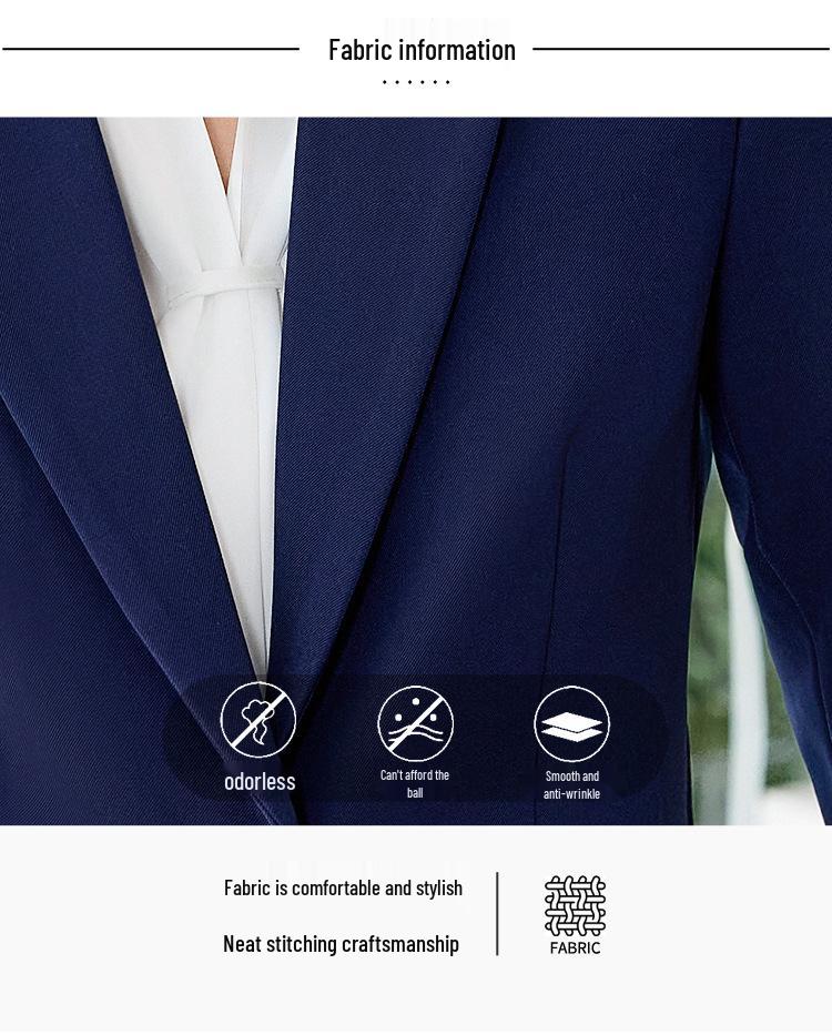 Women's Professional Suit Set: Formal Workwear for Spring and Autumn - High-End Pantsuit for Hotel Sales Managers