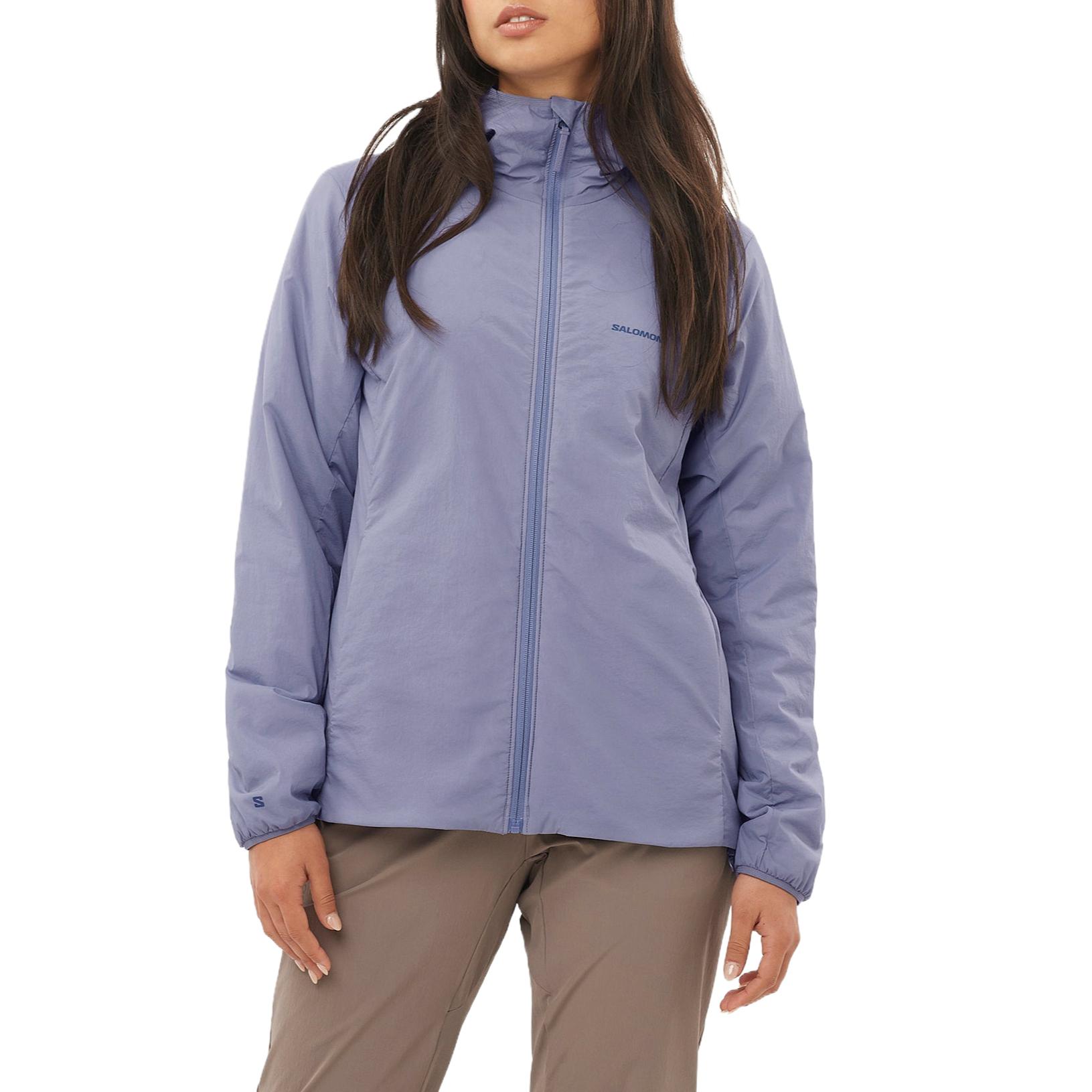 

Salomon Mountain Hooded Solid Color Comfortable Casual Jacket Women Jacket Blue Granite C24690 M