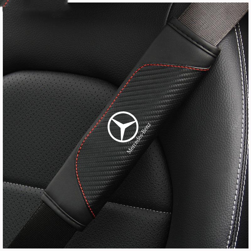 GWRA8 Car Seat Belt Protect Cover Shoulder Neck Soft Pad For Mercedes Benz AMG W220 W206 W203 W211 W205 W212 W201 W210 GLK Accessories