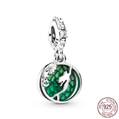 925 Sterling Silber Grüne Serie Blume Baum Apfel Anhänger Diy Feine Perlen Fit Original Mode Charms Armband Frauen Schmuck