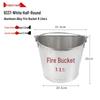 Jundingying 9337 8L White Semi-Circular Aluminum Fire Bucket