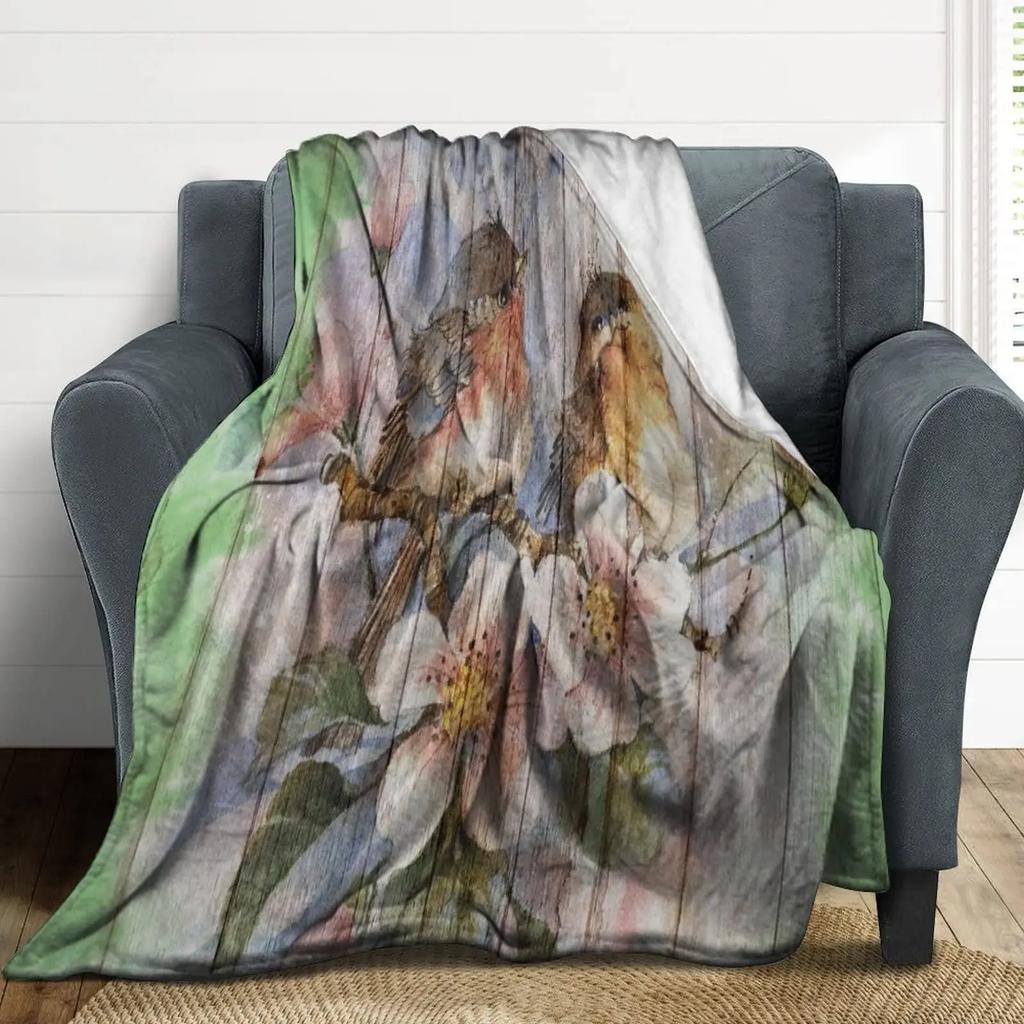 Lily of the Valley Soft Blanket Four Seasons Warm Lightweight Flannel Blanket Holiday Gift Blanket
