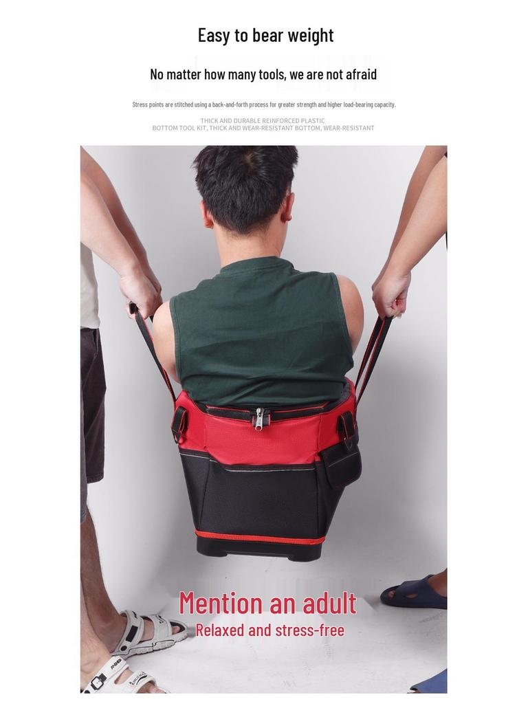 Bolsa de herramientas para electricista: Lona Impermeable y Duradera con Diseño Ampliado y Resistente al Desgaste para un Almacenamiento Conveniente y Multifuncional.