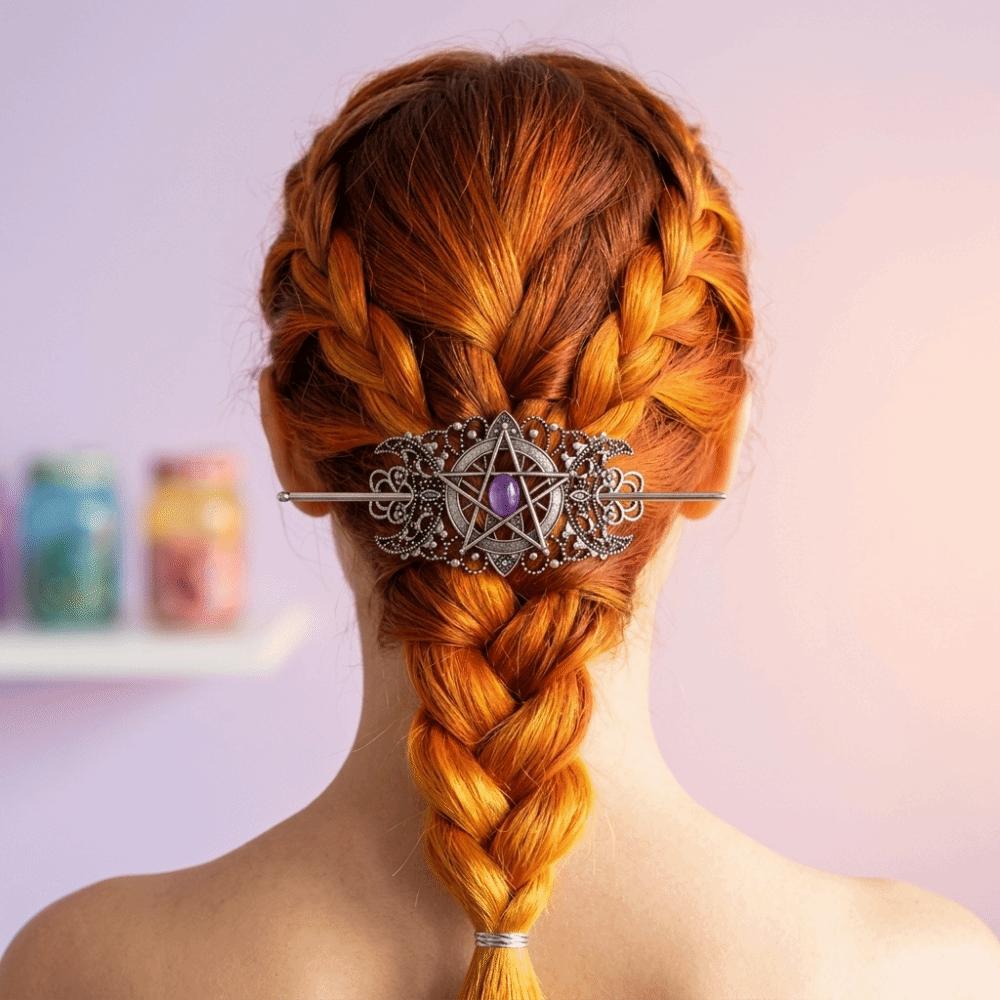 Unique Vintage Viking Witch Hairpin Antiqued Halloween Cosplay Hair Clip Cosplay Costume Prop