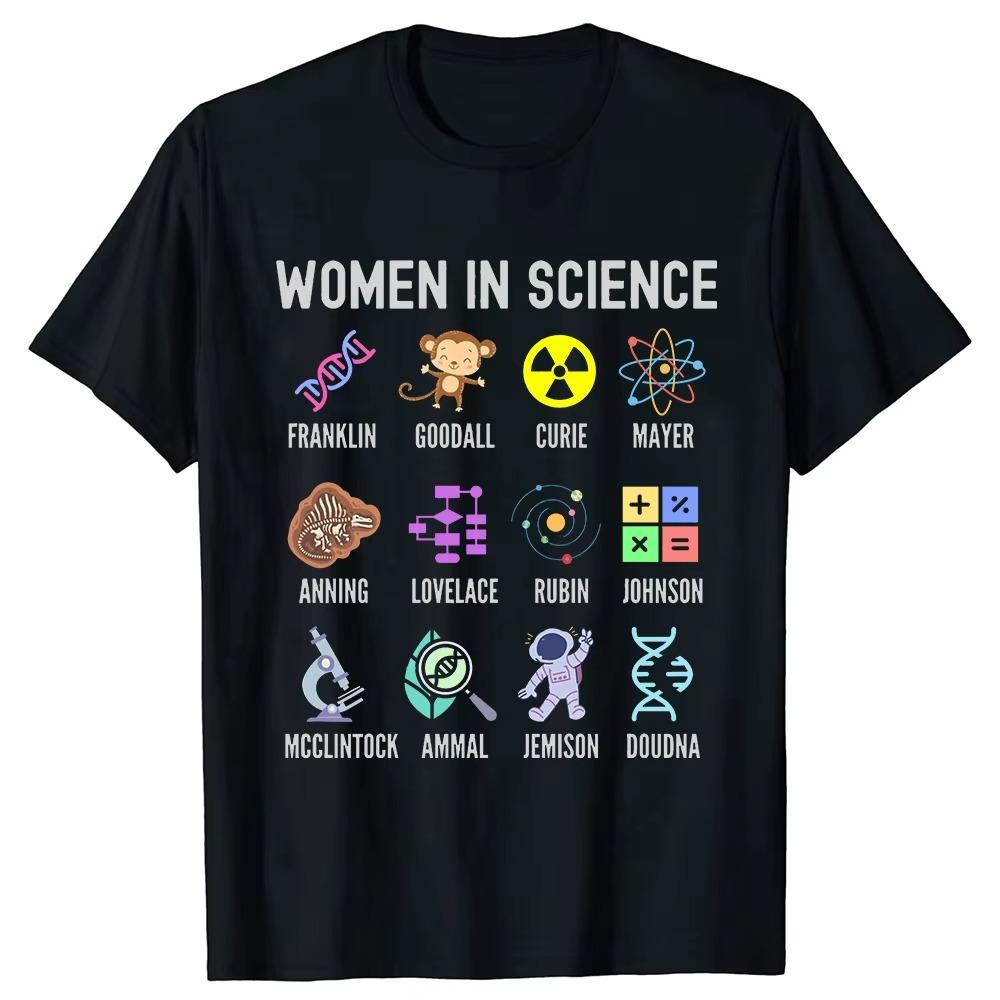 Unisex Women In Science Teacher T Shirts Summer Style Graphic Cotton Streetwear Short Sleeve Tshirt Unisexs Clothing Comfortable
