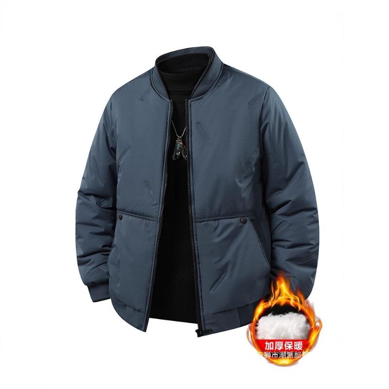 - Plus size new down cotton-padded men's baseball collar cotton-padded clothes 8 stand-up collar business casual cotton-padded clothes 21