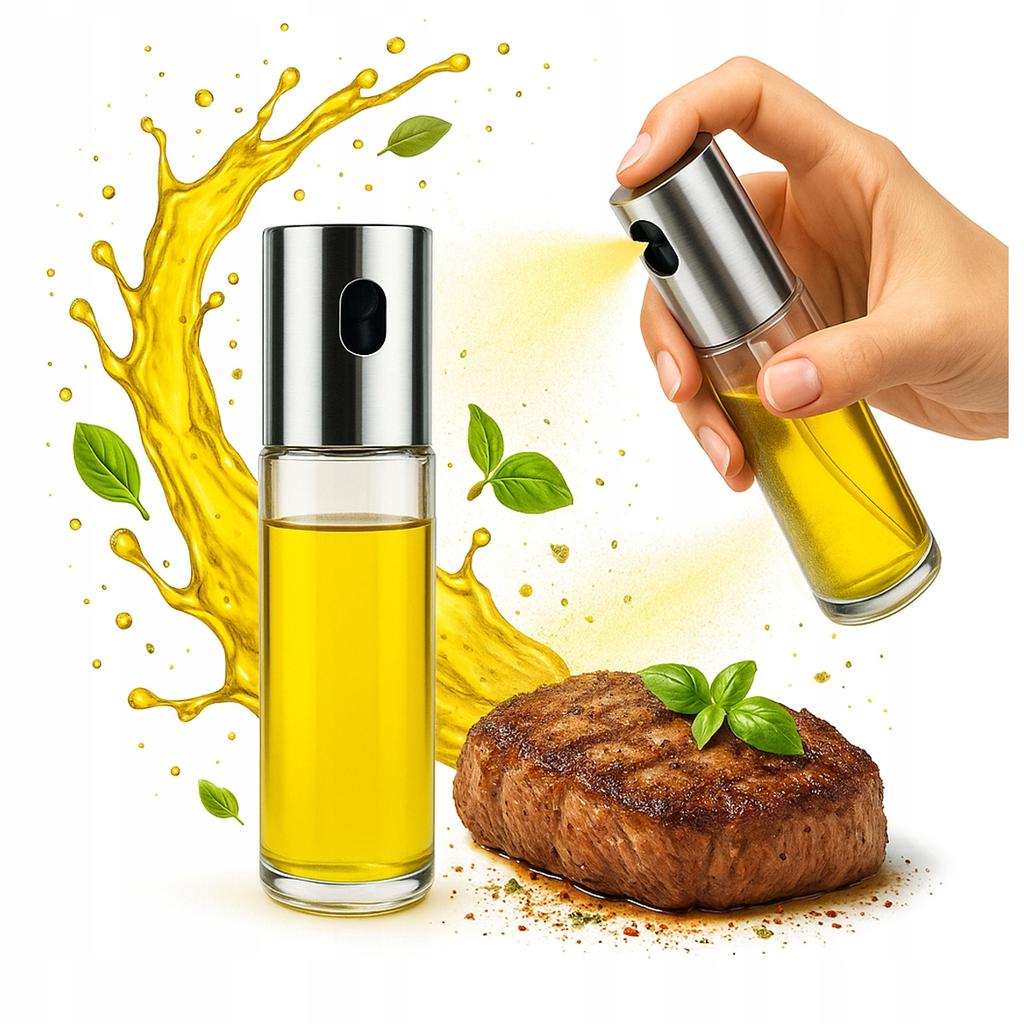 Spray Do Oleju Oliwy 100Ml Szklany Rozpylacz Dozownik Olej Spray Kuchenny
