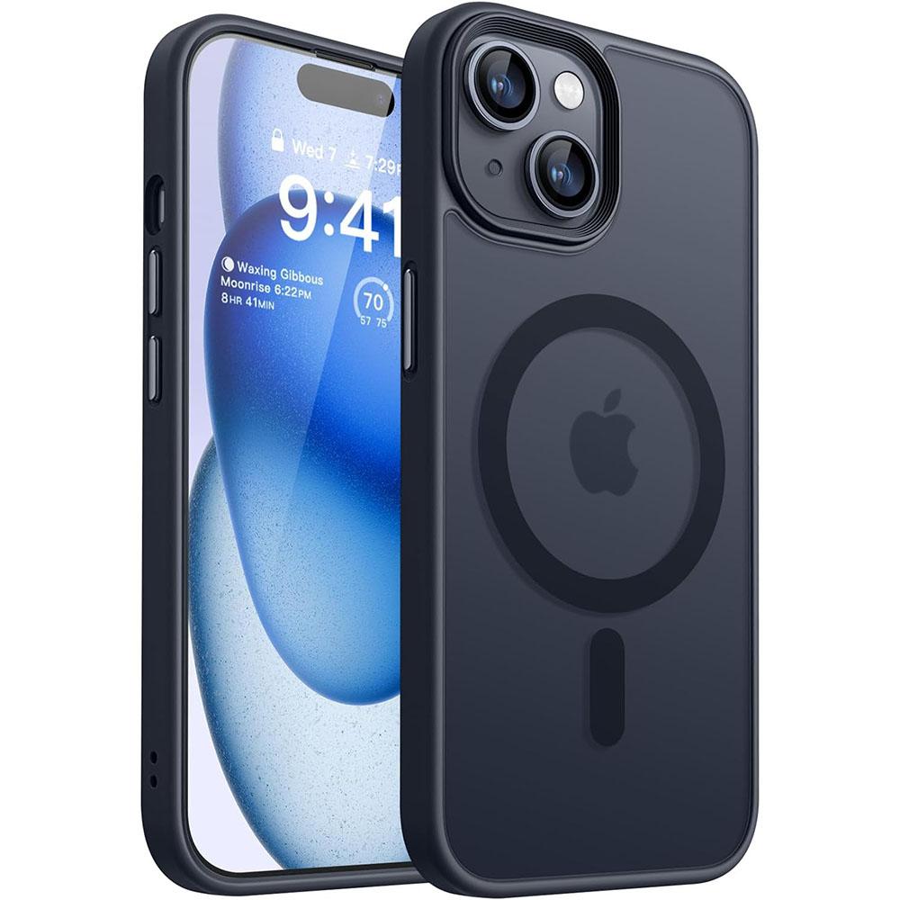 Magnetic For Magsafa Hybrid Matte Hard Acrylic Case For iPhone 15 14 Plus 13 Pro Max Luxury Silicone Soft Shell Frosted Cover