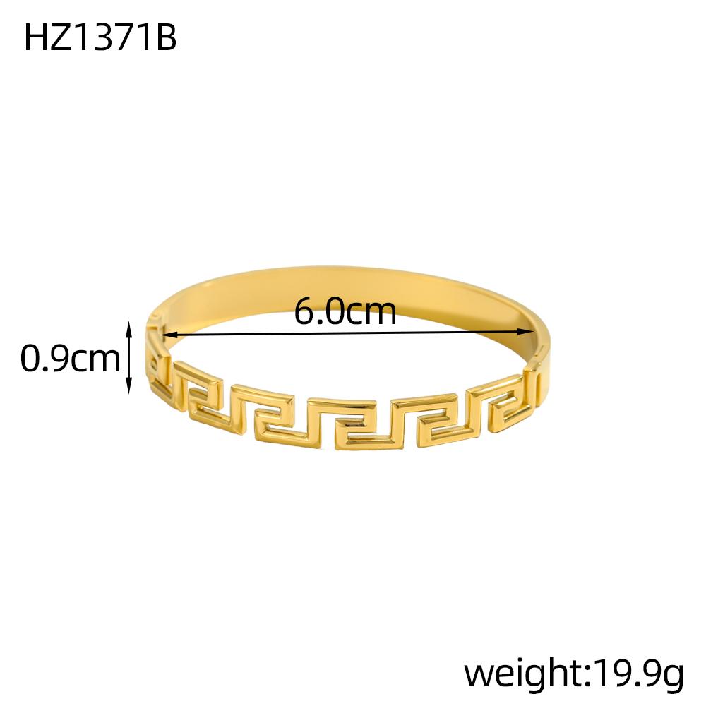 CARLIDANA Tarnish Free Bangles Jewelry Waterproof Geometric Hypoallergenic Stainless Steel Gold Plated Bracelets Jewelry Women
