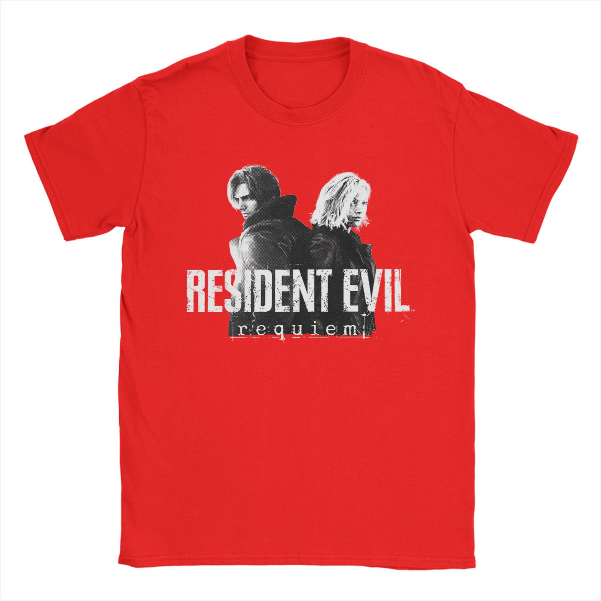 

Residents Evils REQUIEM 2026 Men T Shirts Awesome Tee Shirt Short Sleeve Crewneck TShirt Pure Cotton Graphic Printed Clothing S