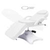 VidaXL Massage Table White 180x62x(86,5-118) Cm