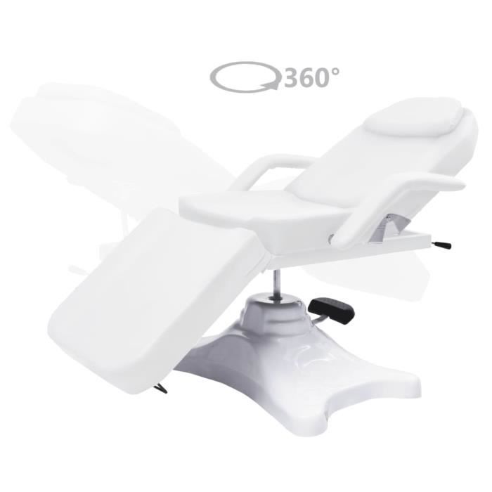 VidaXL Massage Table White 180x62x(86,5-118) Cm