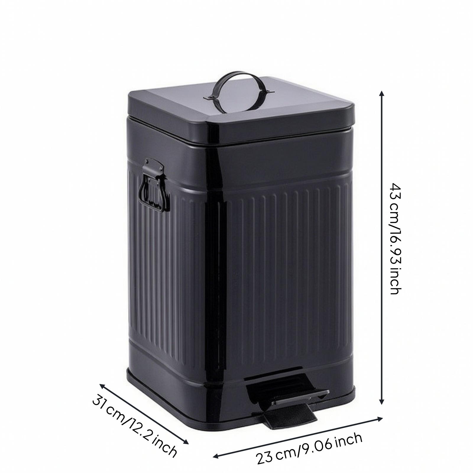 12-Liter Stainless Steel Pedal Bin Handsfree