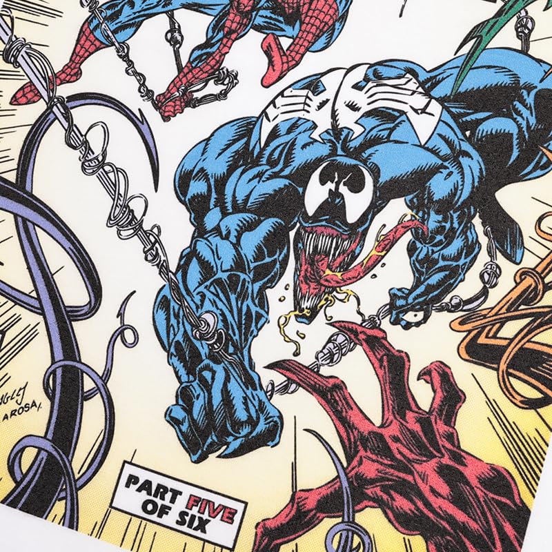 EVERSOUL Marvel VENOM Avengers Short Sleeve T-Shirt, American Comic Book Merchandise, Birthday Gift, Unisex, White, XL Size [Parallel Import]