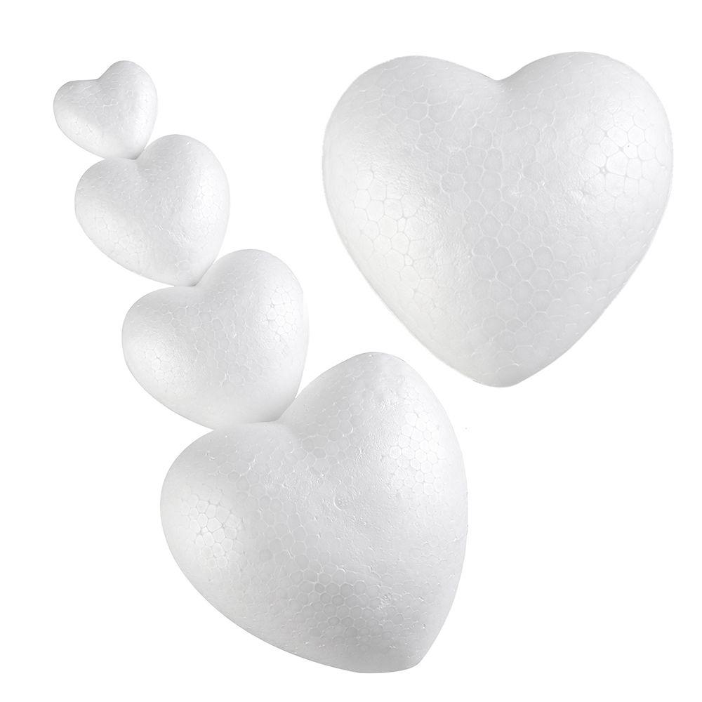 6/8.5/10/15cm DIY Wedding Decor Modelling Polystyrene Styrofoam Heart Foam Mould Party Decoration White Craft Balls