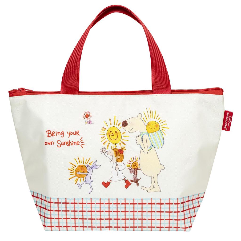 Greeting Life Insulated Lunch White Coco-chan Bag, Sunny, RYL-1017,
