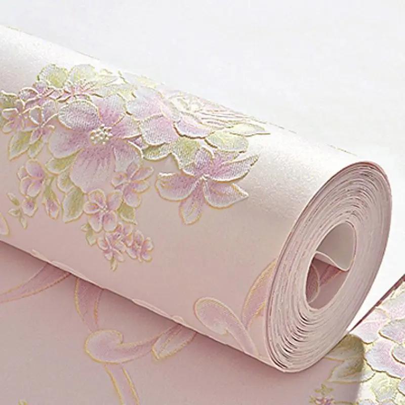 Modern Minimalist Plain Self-adhesive Non-woven Wallpaper for Bedroom, Living Room, High-end Home Background Wall Wallpaper