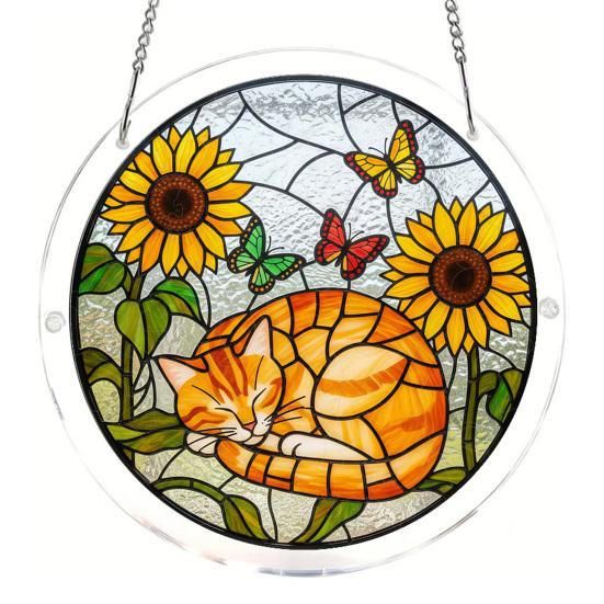 

Acrylic Puzzle Suncatcher DIY Jigsaw Puzzle Suncatcher Kit with UV Printed Design Colorful Window Hanging Ornament for Home Garden Decor Size#51