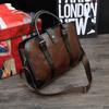 Crazy Horse Leather Men's Bag New Trendy Business Office Handbag Men's Retro Shoulderbag Messenger Briefcase