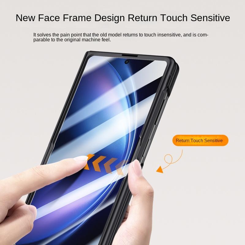 For VIVO X Fold 5 360° Rotating Skin Magnetic Lens Full Protection Tempered Glass Film Magnetic Drop Resistant Phone Case