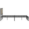 Metal Bed Frame Without Mattress Sonoma Oak Finish 180 X 200 Cm