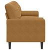 3 Seater Sofa with Decorative Cushions Brown 210 Cm Velvet